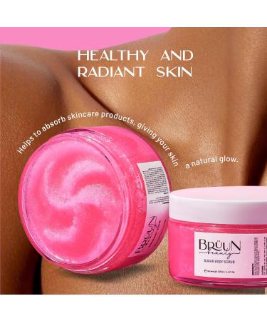 BR UN Watermelon Body Scrub Cream - 4.4 oz Organic Exfoliating Scrub with Vitamin E for Underarm & Bikini Area - Gentle Sugar Scrub for Women Men & Girls - Buy Online on GoSupps.com