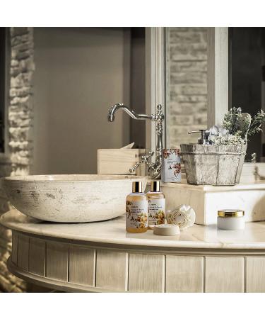 Luxury Home Spa Gift Basket - Honey & Almond Scent | Bath & Body Set for Men & Women - Buy Online on GoSupps.com