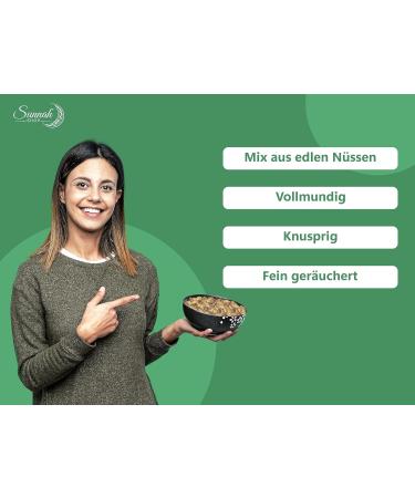 Sunnah Shop Smoked Nut Mix - Cashew Almond & Pistachio | Vegan Protein 1kg | Crispy Salty Snack for Students Intense Smoke Flavor - Buy Online on GoSupps.com