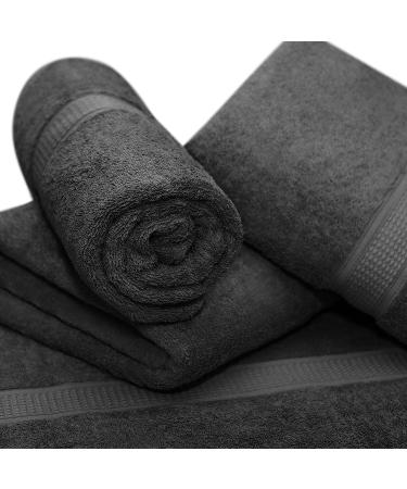 Ariv Towels - Premium Bamboo Cotton Bath Towels Set | Ultra Absorbent, Soft Feel, Quick Drying | 30 X 52 | Grey | Set of 4 - Buy Online on GoSupps.com