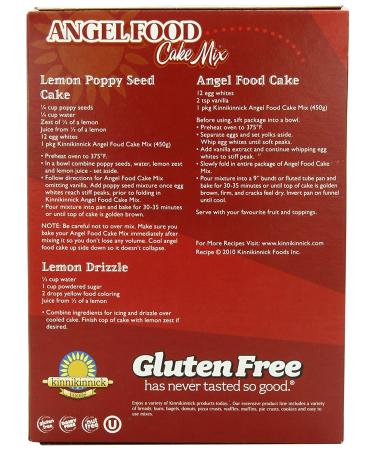 Kinnikinnick Gluten Free Angel Food Cake Mix 15.9 oz - Pack of 3 | Delicious & Light Option - Buy Online on GoSupps.com