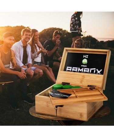 BAMBOX Stash Box with Rolling Tray, Smell Proof Containers, Wooden Locking Storage for Grinders, Papers, and Accessories - Buy Online on GoSupps.com