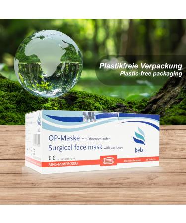 Kela OP Mask - 250x Medical Masks Made in Germany | Oeko-Tex Standard | Premium Respiratory Protection (MNS Type IIR) | White Disposable Masks - Buy Online on GoSupps.com