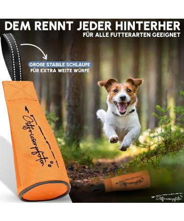 Ostfriesenpfoten Durable Feed Bag Enno - Washable Dog Dummy Size S Metal-Free Orange | Includes Agility Training eBook - All Breeds - Buy Online on GoSupps.com
