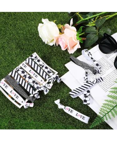 Soccer Hair Accessories Set - 24 Piece Elastic Hair Ties & Scrunchies for Women and Girls - Buy Online on GoSupps.com