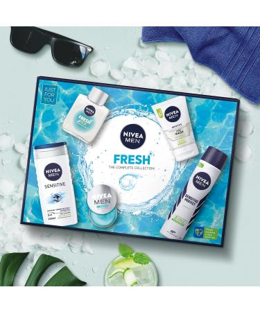 NIVEA MEN Fresh The Complete Collection Gift Set - 5pc Toiletry Set for Men - Buy Online on GoSupps.com