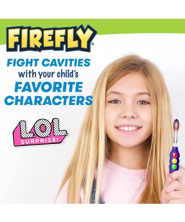 FIREFLY L.O.L. Surprise! Light Up Timer Toothbrush - Soft Bristles 1 Minute Timer Suction Cup Battery Included - Dentist Recommended for Ages 3+ - 2 Pack - Buy Online on GoSupps.com