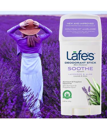 Lafe's Natural Deodorant Stick | 2.25oz Aluminum-Free, Paraben-Free, 24-Hour Protection for Men & Women - Soothe - Buy Online on GoSupps.com