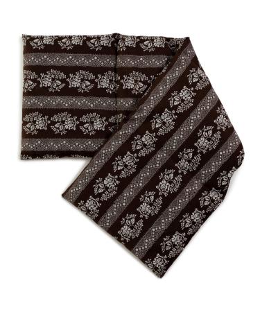 4-chamber grape seed pillow 20x60cm large - flower-brown - heat pillow & cold pillow - grain pillow grape seeds