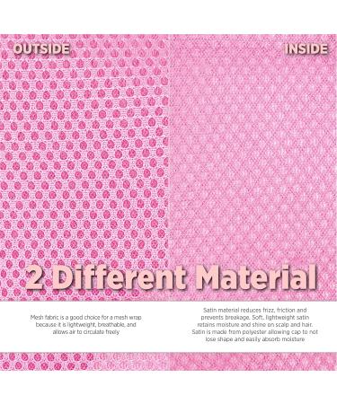 DONNA Deluxe Foam Mesh Wrap | Olive & Vitamin E Treated Headband for Curly Hair Care Face Wash & Makeup | 1PC PINK COLOR - Buy Online on GoSupps.com