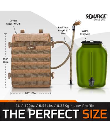 Source Razor 3L Low Profile Hydration Pack Coyote - Lightweight and Durable - Buy Online on GoSupps.com