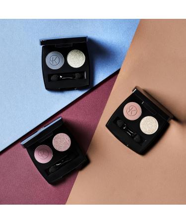 Korff KORFF Duo Eyeshadow Palette Eye Make-up 2 couleurs Highlighter Effect Natural to Intense Finish Cosmetic Bag with Applicator and Mirror 02 Cherry Blossom - Buy Online on GoSupps.com