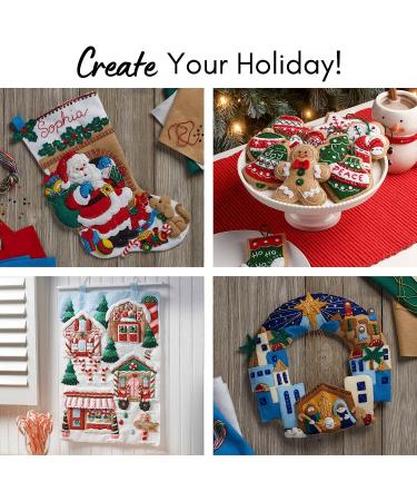 Bucilla Christmas Nativity DIY Felt Applique Stocking Kit (89531E) - Needlepoint Arts and Crafts - Buy Online on GoSupps.com