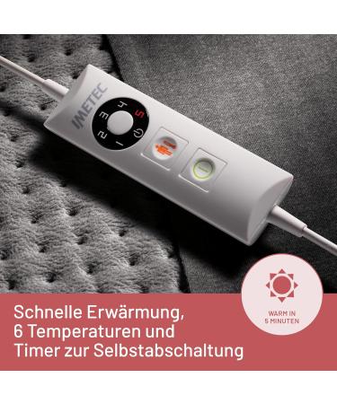 Imetec IntelliSense Comfort Heating Pillow | Multi-Purpose Electric Cushion for Back & Stomach | Hypoallergenic Fast Heating 5 Temperatures Washable | 40x35 cm - Buy Online on GoSupps.com