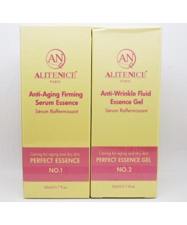 Alitenice Paris Anti Aging Firming Serum Essence 50ml No.1 and Anti Wrinkle Fluid Essence Gel No.2