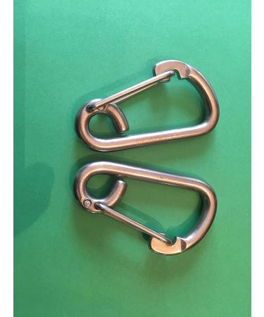 2 Pieces Stainless Steel 316 Spring Hook Carabiner 3/8" (10mm) Marine Grade Safety Clip - Buy Online on GoSupps.com