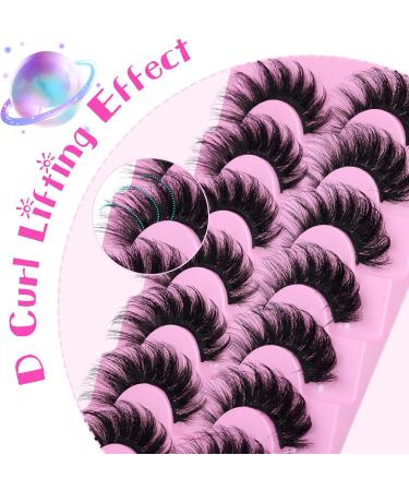 JIMIRE Cat Eye Lashes Faux Mink Eyelashes Fluffy 18MM Volume Mink Lashes Natura Look Like Eyelash Extensions Wispy Full False Eyelashes Strip Lashes 7 Pairs Pack G - Buy Online on GoSupps.com