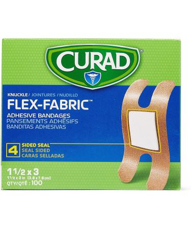 Curad Fabric Adhesive Knuckle Bandages - Pack of 100 Natural Finger Bandages - Buy Online on GoSupps.com