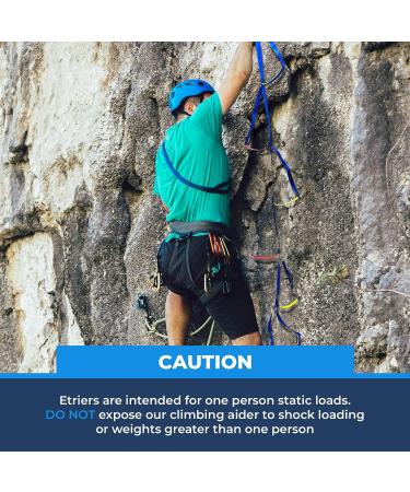 Rock-N-Rescue Climbing Etrier - Lightweight Nylon Step Ladder | Bouldering & Rock Climbing Accessories - Buy Online on GoSupps.com