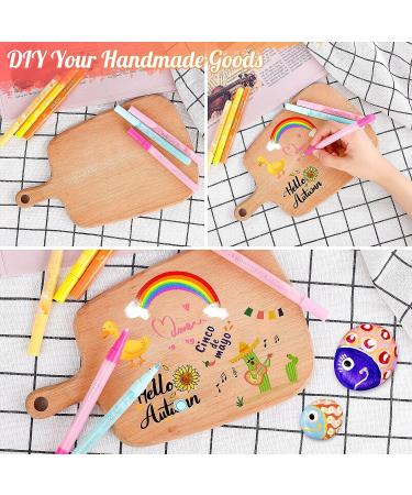 Acrylic Paint Pens for Rock Painting - 24 Classic Colors - DIY Craft Supplies - Extra Fine Tip Markers for Stone, Ceramic, Pumpkin Decorating - Easter Basket Stuffers - Buy Online on GoSupps.com