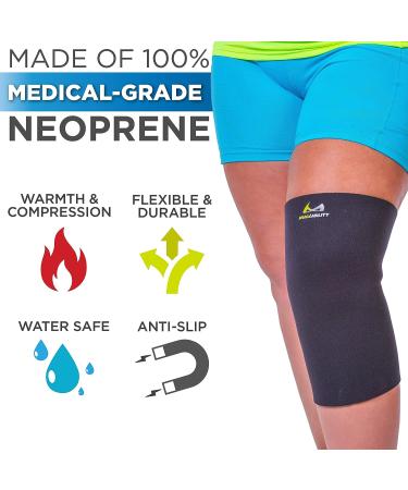 BraceAbility 6XL Plus Size Neoprene Knee Sleeve - Compression Support for Arthritis Joint Pain in Bariatric Individuals - Buy Online on GoSupps.com