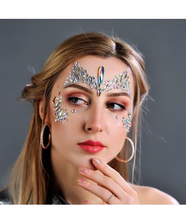 Meredmore 6Sets Festival Face Jewels Stickers Body Rhinestones - Eye & Body Gems | Glitter Rave & Party Accessories - Buy Online on GoSupps.com