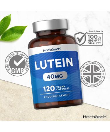 Lutein Supplement for Eyes 40mg - 120 Vegan Capsules - High Strength Vision Support - No Artificial Preservatives | Horbaach - Buy Online on GoSupps.com