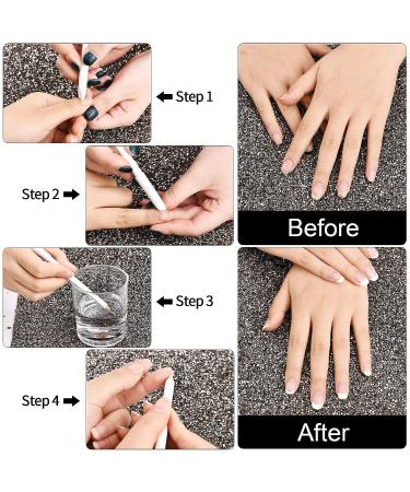 8-Piece 2-in-1 White Nail Pencil Set with Cuticle Pusher - DIY French Art Manicure Supplies - Buy Online on GoSupps.com