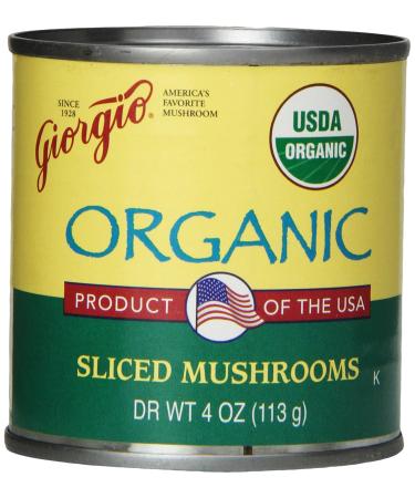 Giorgio Mushrooms, Sliced, Organic, 4-Ounce (Pack of 12)