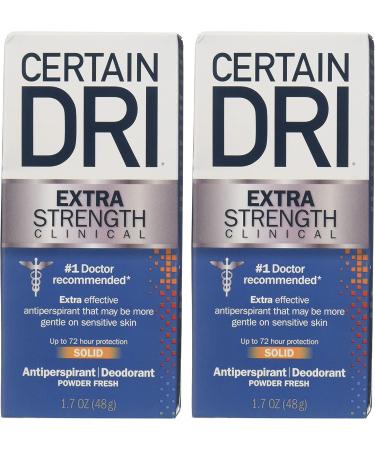 Certain Dri Antiperspirant Solid 1.7oz - 2 Pack | Control Excessive Perspiration - Buy Online on GoSupps.com