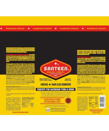 Buy Santeen 700-6 Grease Hair Drain Opener - 32oz Quart for Effective Clog Removal | International Shipping Available - Buy Online on GoSupps.com