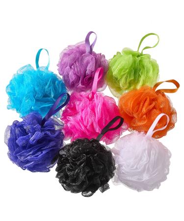 Bath Loofah Sponge Collection (8-Pack) Bath Shower Loofah Sponges - Mesh Pouf Shower Body Scrubber Exfoliators - Buy Online on GoSupps.com