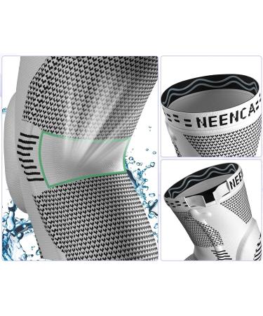 NEENCA Professional Knee Brace Knee Compression Sleeve Support for Men Women with Patella Gel Pads & Side Stabilizers Medical Grade Knee Pads for Running Meniscus Tear ACL Arthritis Joint Pain Relief M Grey - Buy Online on GoSupps.com