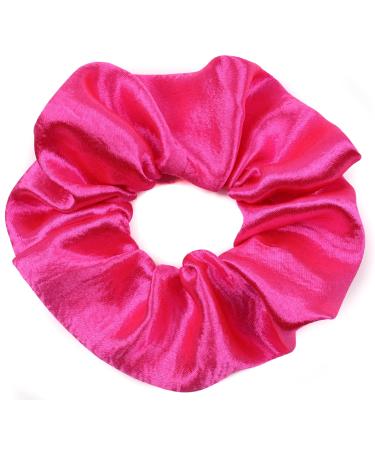 Mytoptrendz Plain Satin Hair Scrunchies Ponytail Hair Tie Traceless Luxurious Bobbles Classic Hair Accessory (Pink)