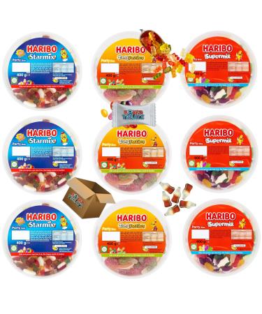 Sweets Tub Bundle: Starmix Super Mix Tangfastics 9X400g (3.6 KG) Parties Birthdays Boxed Treatz
