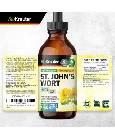 BIO KRAUTER Lemon Balm 250 Capsules & St. John s Wort Tincture 4 Fl. Oz - Buy Online on GoSupps.com