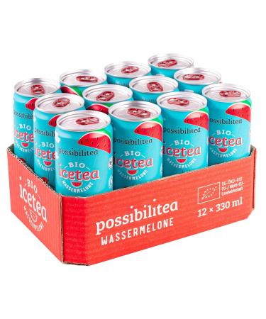 Buy Possibilitea Bio Iced Watermelon (12x330ml Can) - Organic Vegan Climate-Neutral Refreshment | 3 Deposit Included - Buy Online on GoSupps.com