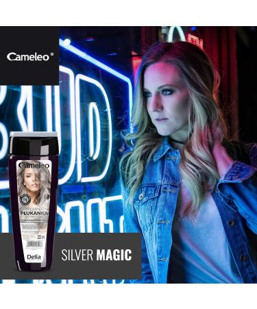 Cameleo Silver Hair Toner with Jasmine Water - Semi Permanent Dye for Blond, Platinum, Grey Hair - Paraben-Free 200ml - Buy Online on GoSupps.com