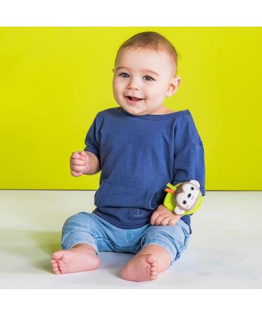 Bright Starts 12092 Rattle & Teething Bracelet - BPA-Free Monkey & Elephant for Babies | Wearable Wrist & Ankle Accessory - Buy Online on GoSupps.com
