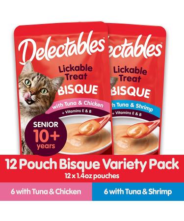 Hartz Delectables Bisque Senior Wet Cat Treats - 12 Count Variety Pack - Buy Online on GoSupps.com
