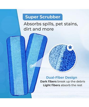 Turbo Mop Pads for Bona - Microfiber Reusable Floor Pad Replacement (3 Pack) - Buy Online on GoSupps.com