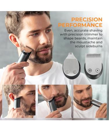 Carmen C81083ORG Titan Men s 3-in-1 Cordless Hair Clipper Set with Detail Trimmer 4 Comb Lengths Rechargeable Titanium & Orange 3 in 1 Hair Clippers Titanium & Orange - Buy Online on GoSupps.com