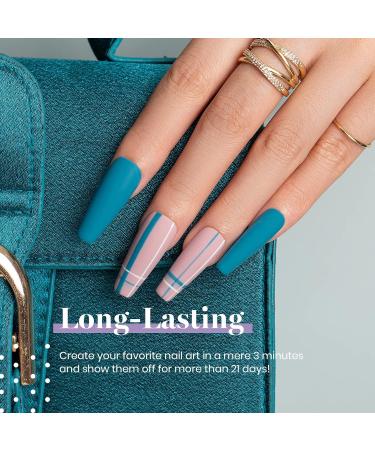 Beetles 12 Pcs Gel Nail Polish Set in Flannel & Fleece Nude Pink Burgundy Red Glitter - Christmas Nail Art Kit with Orange, Dark Blue, Green Colors - Buy Online on GoSupps.com