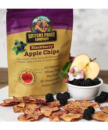 Sisters Fruit Co. Blackberry Apple Chips - All-Natural, No Preservatives, Fat-Free (6 bags, 2.25 oz) - Buy Online on GoSupps.com