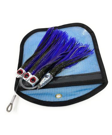 Capt Jay Fishing Daisy Chain Fishing Lure Teaser Trolling for Mahi, Tuna, Wahoo, Trolling Fishing Lure Black/purple 6.5 inch