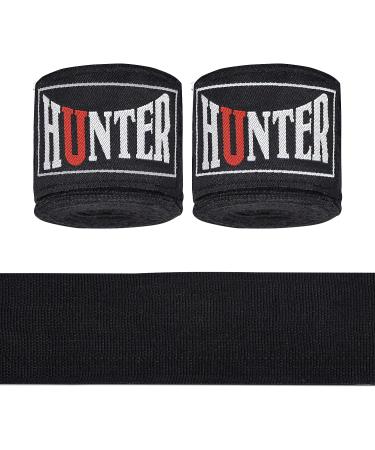 HUNTER Professional Boxing Hand Wraps - 180 inch Wrist Wraps for Men & Women - Ideal for Kickboxing, Muay Thai, MMA - Black 4.5 Meter - Buy Online on GoSupps.com