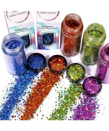 Cycyglow Chunky Glitter Rose Gold Sequins  Chunky Flakes & Fine Glitter Powder Mix  3.5oz(100g) Craft Glitter for Tumblers  Resin  Nail Sequins Iridescent   Body  Face  Hair  Festival Decor - Buy Online on GoSupps.com