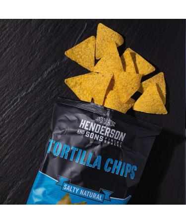 Henderson and Sons Salty Natural Tortilla Chips - 125g | Perfect Snack for Sports Events & Parties - Buy Online on GoSupps.com