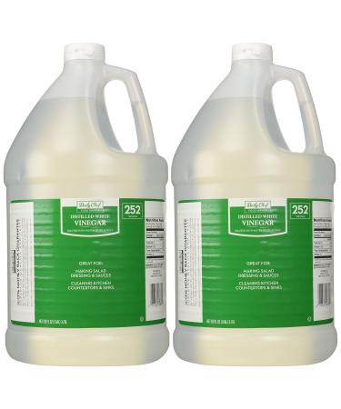 Daily Chef Distilled White Vinegar 2/1 gallon jugs (2 Pack) 128 Fl Oz (Pack of 2)