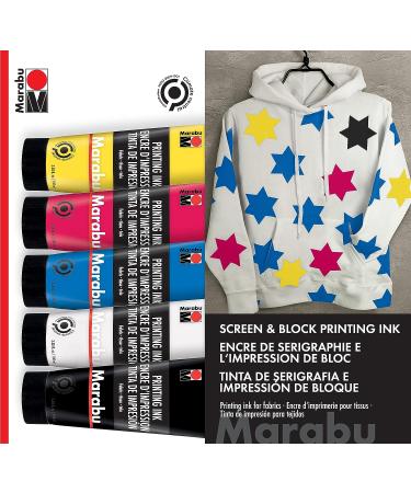 Marabu Fabric Screen Printing Ink - Large 100ml Tubes for Unique Designs & Transforming Fabrics with Water-Based Ink - Buy Online on GoSupps.com